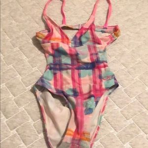 Toddler one piece backless bathing suit